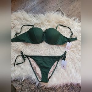 Shade & Shore Dark Green Bikini set